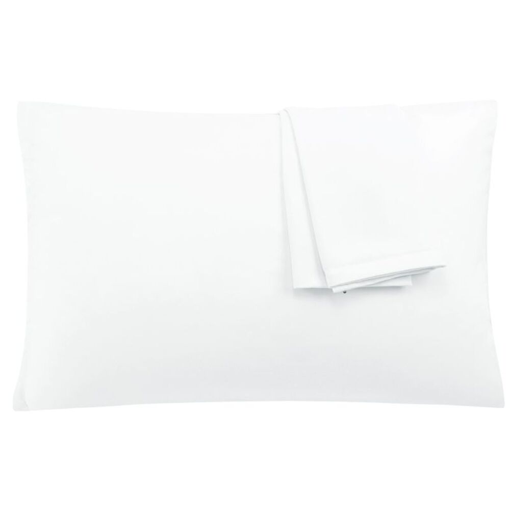 2pcs Pillow Cases Soft Microfiber Pillowcases with Zipper (20"x36") White